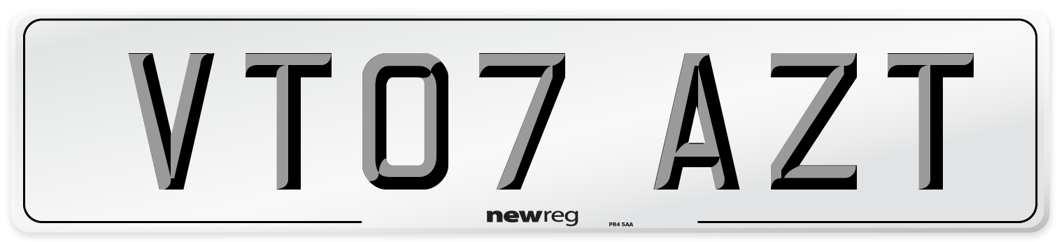 VT07 AZT Number Plate from New Reg